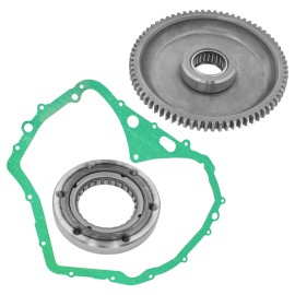 Caltric Starter Clutch And Driven Gear W/Gasket for Suzuki Lt F400 Kingquad 400 08-2016