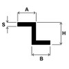 Aluminium Z-Profile AlMgSi05 Various Sizes/Lengths