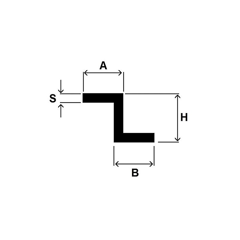 Aluminium Z-Profile AlMgSi05 Various Sizes/Lengths