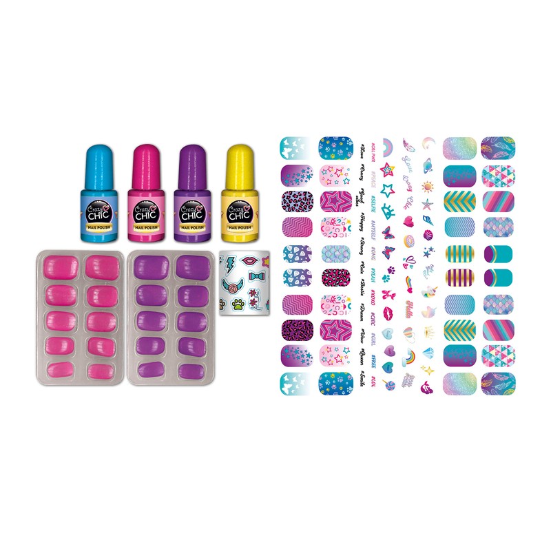 Clementoni 18113 Crazy Chic-Fluo Nail for Children from 6 Years