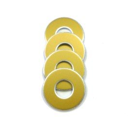 Get Outside Games 4 VVashers - Washer Toss/Washer Game Washers (Gold-Metallic, 4 VVashers with Container)