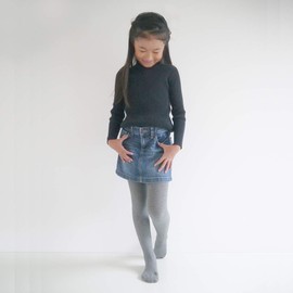 Filloie Ribbed Tights for Babies, Kids, Kindergartens, Recitals, School ligjt grey