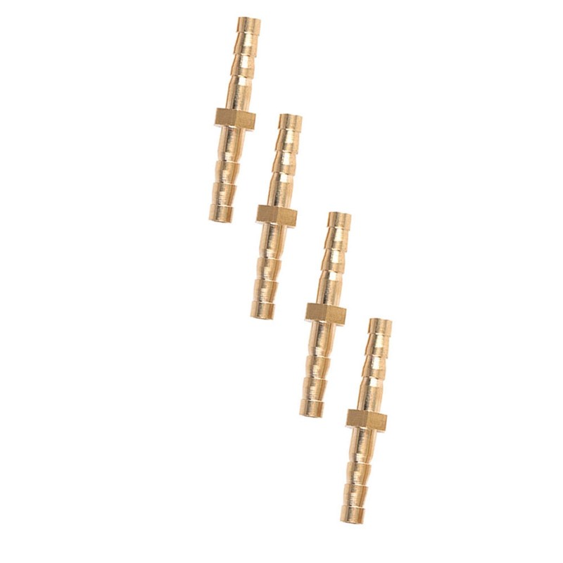 4 Pieces 4-4 mm Brass Fitting Hose Barb Splicer Mender