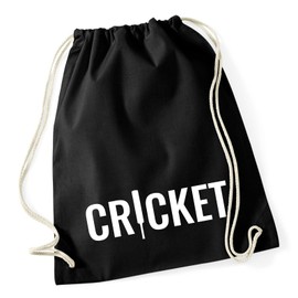 Huuraa Gym Bag Cricket Lettering Gift 12 Litres Black Cotton Cricket Present