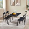 Vecelo 5 Piece Dining Table Set 4 Chairs Breakfast Wooden