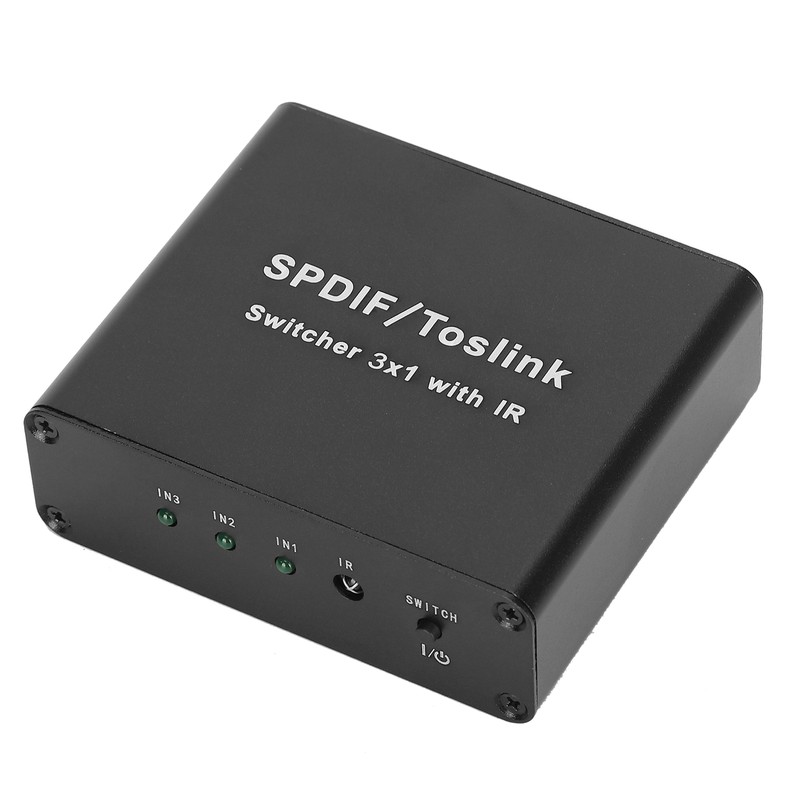 SPDIF/for TosLink Switcher 3x1 Switching Device with Remote Control 3