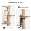 FUKUMARU Tall Cat Tree, 5 Tier Floor to Ceiling Cats
