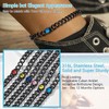 PROSTEEL Beach Anklet Black Cuban Chain Ankle Braclet Bracelet October