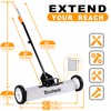 Toolwiz Magnetic Pick Up Sweeper with Wheels 24-inch Large Magnet