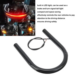 Acouto Motorcycle Rear Seat Frame Hoop with LED Tail Brake Turn Singal Light for CB125 CB175 CB200 CB350 CB360 CB400 Motorcycle Cafe Racer Seat Loop Replacement(230mm/9.1in)
