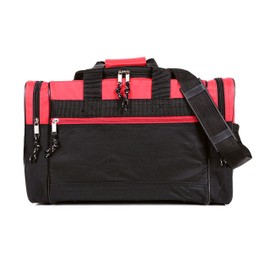 NuFazes 17" Duffel Bag Travel Size Sports Gym Bag (Duffle Bag) (Red)