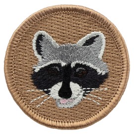 Raccoon Patrol Patch - 2" Diameter Round Embroidered Patch (Sew-on)