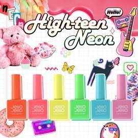 Jello Jello High Teen Neon Syrup Gel 6-piece set / 젤로젤로 하이틴네온 시럽젤 6종 세트