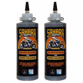 Sahara Moto High Speed Tire Sealant and Wheel Balancer 16oz  2Pack
