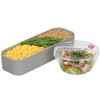 Iwasaki Industries B-1484 GN Lunch Box, 3-Way Slim, Easy Care,