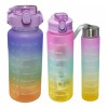 CL Botella Agua Con Medidor Tiempo Motivacional 2lt-900ml-330ml