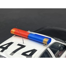 LED Ready Lightbar 1/18 LED Ready Aerodynamic Lightbar LAPD Blue Red Clear Amber Police Sheriff