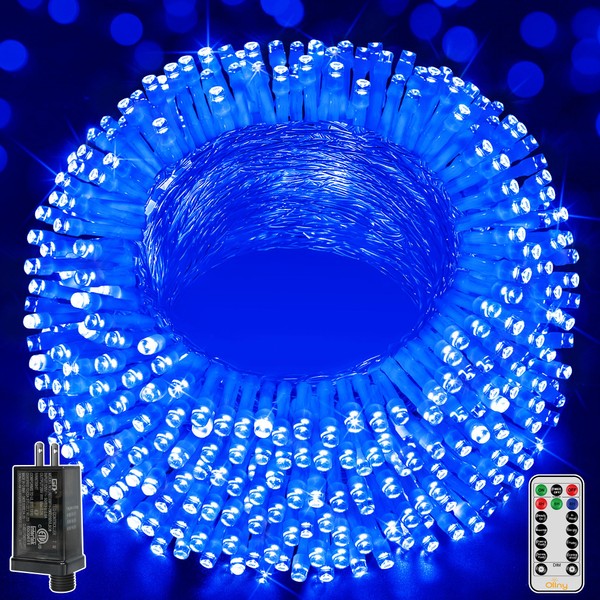 Ollny Christmas Lights Outdoor 800LED 262FT, Blue Plug in Fairy