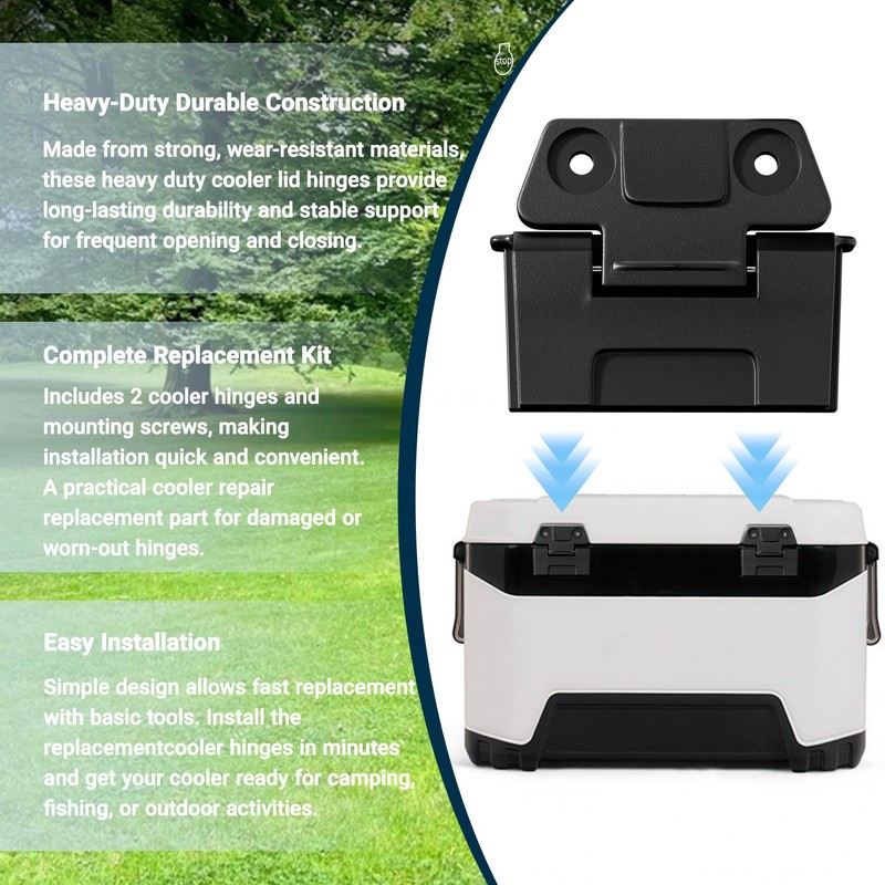 Cooler Replacement Hinges Compatible with Igloo BMX 25, 52 &
