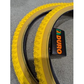 Innova 2 INNOVA YELLOW/GUMS BMX BICYCLE TIRES 20X1.75 (47-406)  & TUBES,COMP 3 STYLE