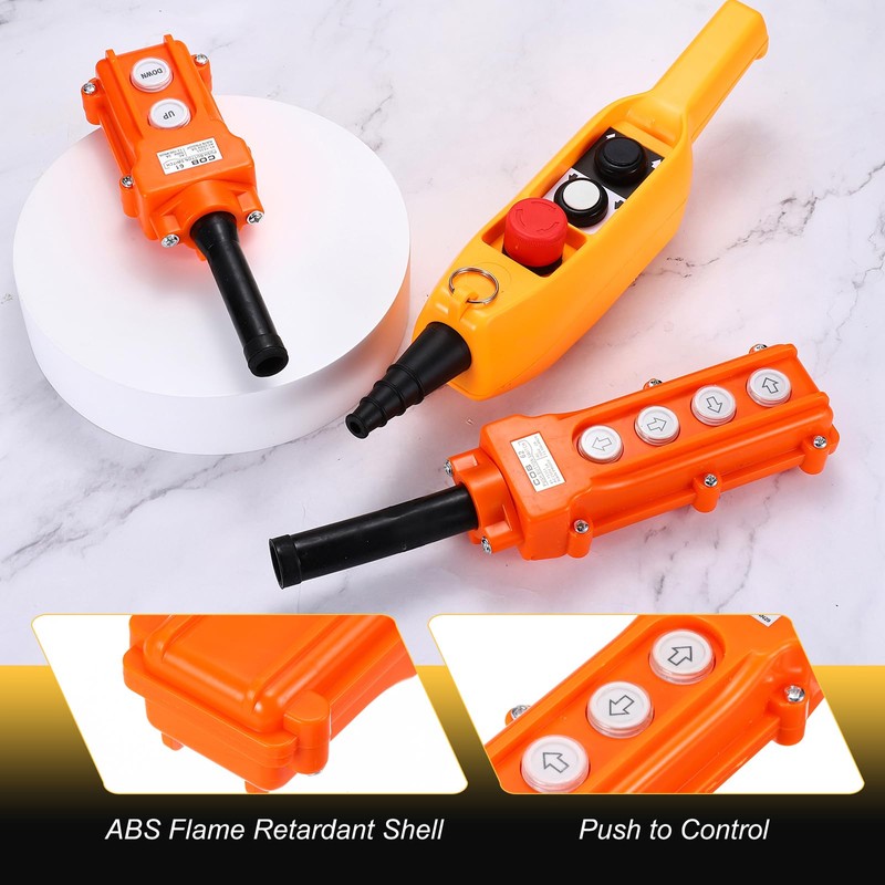 sourcing map Rain Proof Hoist Crane Push Button Switch, Up