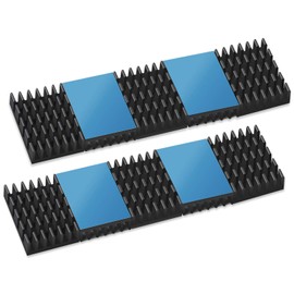 Heat Sink, 0.8 x 0.55 x 0.2 inches (20 x 14 x 6 mm), firetv Stick, Black, Thermal Conductive Double Sided Tape, Heat Runaway Protection, High Density Teeth, Cooling Fins, Aluminum, Heat Dissipation
