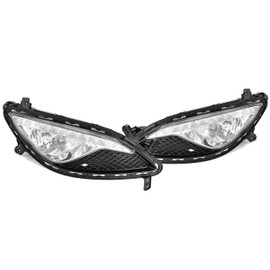 Kojem Front Fog Light Set Compatible with 2013-2017 Hyundai Genesis Coupe W/Cover & Connector Left Right Side Clear Lens Halogen Style Lamp Replacement for 922012M500 922022M500 865512M300 865522M300