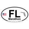 US Decal, Inc. Marathon, Florida Oval Sticker