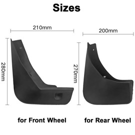 ERMWALR for Opel Mokka X Vauxhall Buick Encore 2013-2018 Mud Flaps - Set of 4 No Drilling Required Car Fenders Flexible PP Mud Flap Splash Guard (Opl Mk X Enc 13-18)