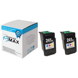 SuppliesMAX Remanufactured Replacement for Canon PIXMA MG-2120/3140/3620/MX-372/432/522/532 Color High Yield Inkjet (2/PK-400 Page Yield) (CL-241XL) (5209B001_2PK)