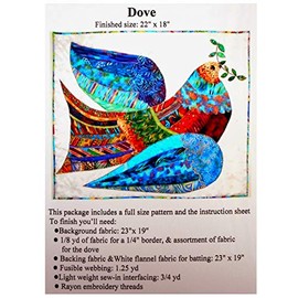 Peace Dove with Olive Branch Applique Full Size Quilt Pattern and Instruction Only, Quilting Gift