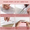 LIGHTDESIRE DIY Bling Crystal Rhinestones Handheld Fan, Mini Personal Cooler,