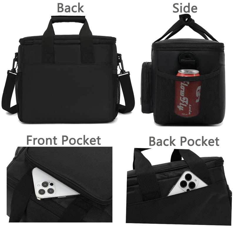 FlowFly Insulated Lunch Bag Adult Lunch Box Large Cooler Tote