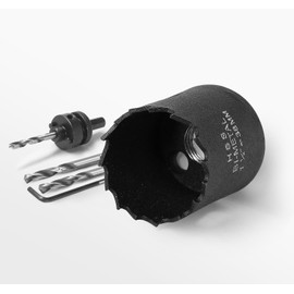 1-1/2 Inch Hole Saw with 1/2" Triangle Shank Quick Change Arbor, JTemgle Bi-Metal Hole Saw Heavy Duty Hole Cutting Tool for Cornhole Boards, Recessed Lights, Wood, Plastic, Drywall & Soft Metal