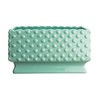 Creative Co-op Ceramic Hobnail Planter with Scalloped Edge and Polka