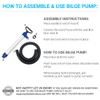 Manual Bilge Pump for Boats Kayak Canoe Hand Water Pump