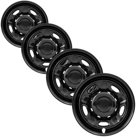 MotorUp America Set of 4 17 inch Gloss Black Wheel Skins Covers Compatible with 10-24 Ford F-250 F-350 Super Duty XL Impostors for BC3Z1015C Wheel Series