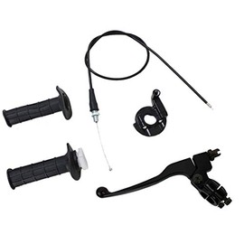 Throttle Grip Handle set with Cable and Left Clutch lever XR80 XR100 CRF70 CRF80 CRF100 7/8” Handle Pit Dirt Motor Bike Baja Mini Bike 196cc 200cc 5.5hp 6.5hp 48 Inch Twist Throttle Hand