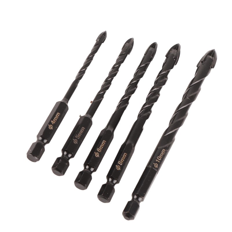 Twist Drill Set Wall Triangular Drill Bits 4MM 5MM 6MM