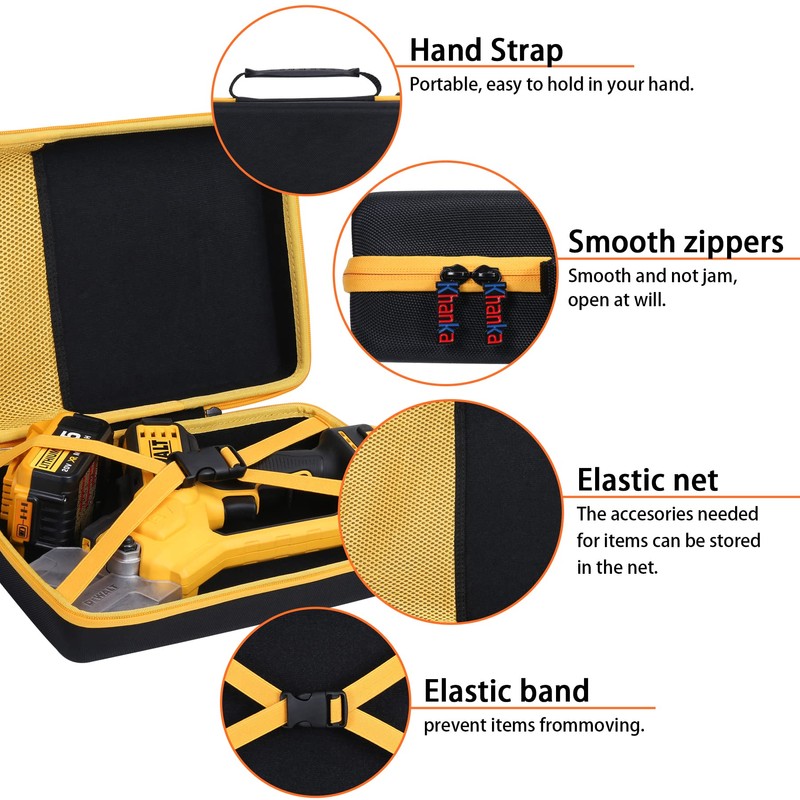 Khanka Hard Storage Case Replacement for DEWALT 20V MAX Cordless