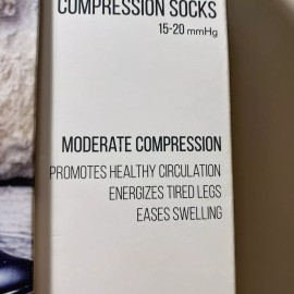 Touch Ladies' Fashionable Knee High Black Compression Socks #1062BL-Medium NWT