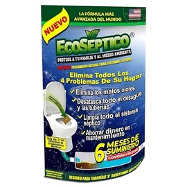 EcoSéptico – Eliminador de Malos Olores para Fosas Sépticas y Drenajes | Tratamiento Natural con Enzimas y Bacterias | Controla Olor en WC, Lavabos y Tuberías | Mantenimiento del Sistema Séptico
