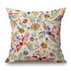 Mexican Floral Throw Pillow Cover Farmhouse Decorative Cotton Linen Pillow