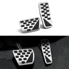 GZJUNFUGJ - Cubierta de pedal sin taladro compatible para Jeep Wrangler JL 2018-2024, para Gladiator JT 2020-2024 - Acelerador de gas y tapa de pedal de freno