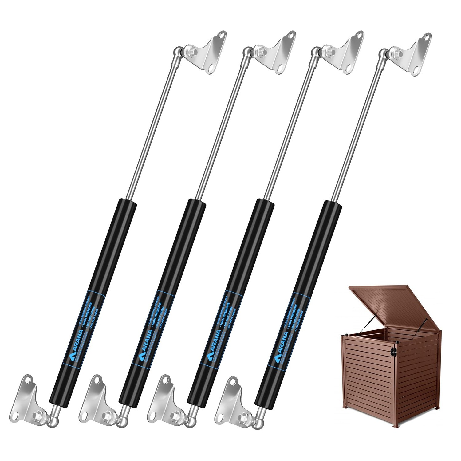 Kbkyawy 15 Inch 67lb/300N Per Gas Shock Strut Spring For Tool Box Outdoor Cabinets