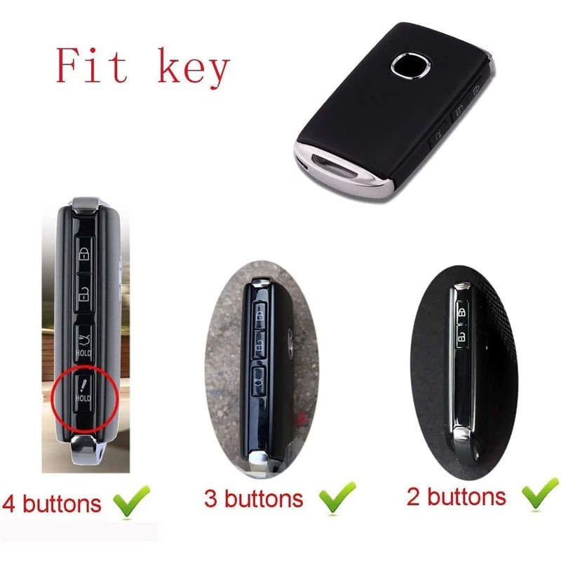 Tukellen for Mazda Leather Key Fob Cover with Keychain Compatible