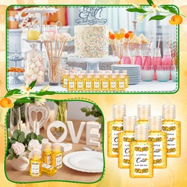 Gejoy 48 Pack Baby Shower Hand Sanitizer Bulk Little Cutie Mini Hand Sanitizer Travel Size Thank You Gifts for Guests Orange Baby Shower Party Favors Gifts