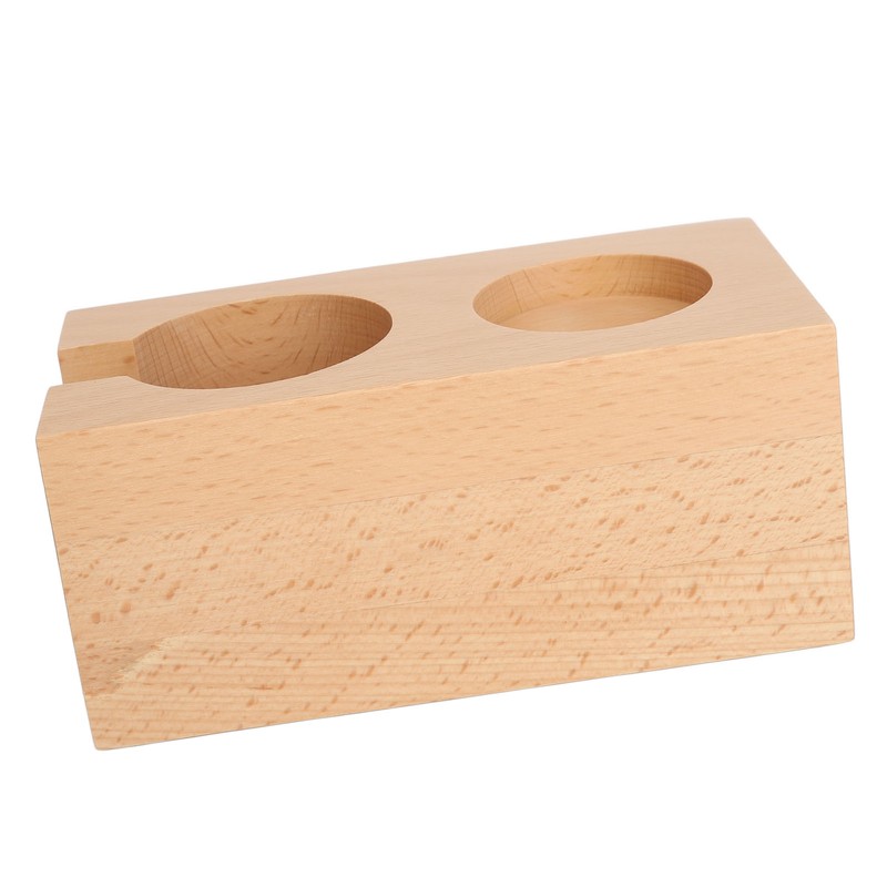 Wooden Coffee Tamper Station Stable Prevent Slip Coffee Tamper Holder