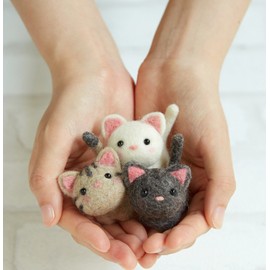 ハマナカ 羊毛フェルトキット 小さなお友達 ねこたち H441-483