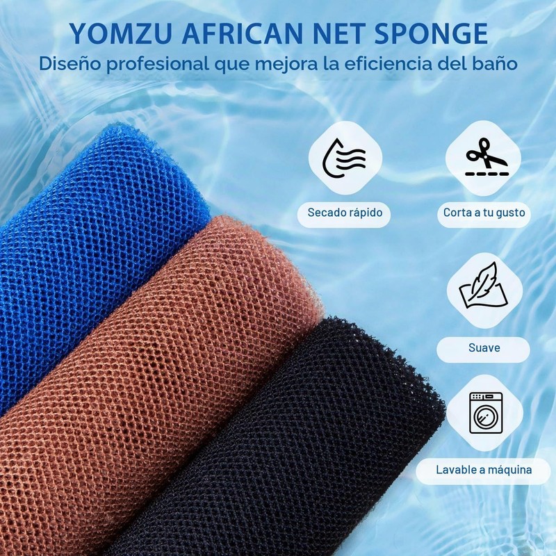 Esponja africana de red exfoliante de 6 piezas YOMZU para